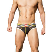 - "Backless Briefs Bond Street - Black/Yellow/White" (SALE!) 