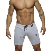   "Loop Mesh Knee Pant - White" 