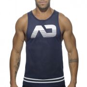 - "Mesh AD Tank Top - Navy" 