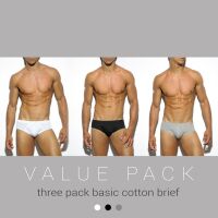 - "Basic Cotton Briefs Three Pack" ( 3 .) 