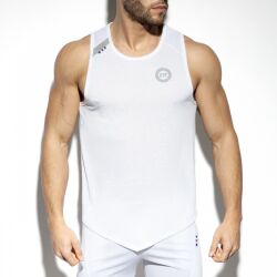 - "Fit V Tank Top - White" 