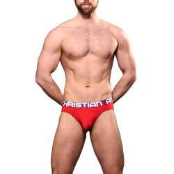 - "Almost Naked Hang-Free Cotton Briefs - Red" 