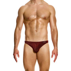 - "Glitter Low Cut Briefs - Red" 