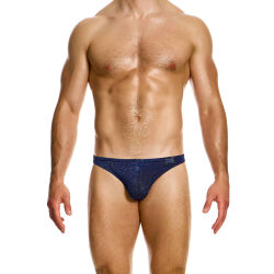 - "Glitter Low Cut Briefs - Blue" 