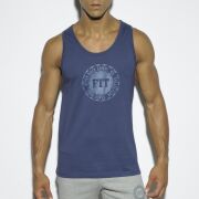 - "Basic Cotton Fit Tank Top - Navy" 