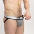 - "Microfiber Jockstraps with Silky Band - Grey" 