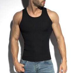 - "Recycled Rib Sports Tank Top - Black" 