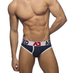 - "Open Fly Cotton Briefs - White" 