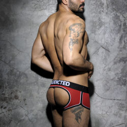 - "Double Piping Bottomless Boxer - Red" 