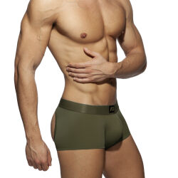 - "Bottomless Fetish Boxer - Khaki" 