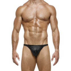 - "Leather Thong - Black" 