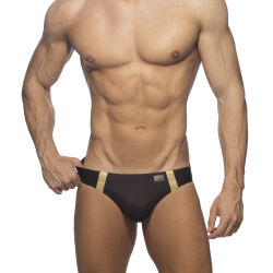 - "Golden Snake Swim Brief - Brown" 