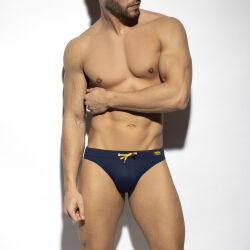 - "Pique Swim Bikini Brief - Navy" 