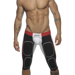    "Fetish Knee Length Pant Back Opening - Black" 