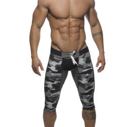    "Fetish Knee Length Pant - Camouflage Charcoal" 