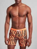 - "All-Over Logo Medium Boardshort - Orange Fluo" (. !) 