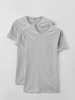  "Essential - T-shirt V-Neck Grey Melange" ( 2 .) (. !) 
