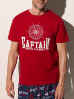  "90503 - T-Shirt with Captain Print Rojo" (. !) 