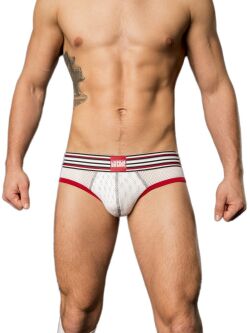 - "Backless Briefs Bond Street - White/Red/Black" (SALE!) 