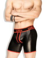 - "Zippered Rear Cycling Shorts - Black/Red" 