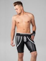   "Skulla - Mens Fetish Cycling Shorts White" 