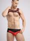 - "Mesh Briefs with 2-layer Pouch - Red" 