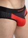 - "Mesh Briefs with 2-layer Pouch - Red" 