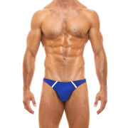 - "Back T Low Cut Briefs - Blue" 
