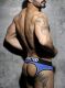 - "Double Piping Bottomless Briefs - Royal Blue" 