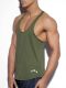 - "Fitness Plain Tank Top - Khaki" 