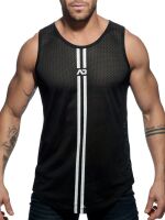 - "Double Stripe Tank Top - Black" 