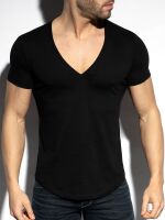  "Deep V-Neck T-Shirt - Black" 