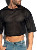  / - "Oversize Crop Top - Black" 