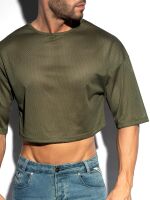  / - "Oversize Crop Top - Khaki" 