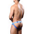 - "Almost Naked Fly Stripe Briefs Jock - Electric Blue/White Stripes" 
