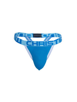 - "Almost Naked Soccer Mesh Thong - Blue" 