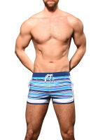 - "Savoy Stripe Swim Shorts" 