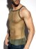 - "Beachy Net Strap Tank Top - Khaki" 