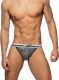 - "Leopard Stripes Swim Bikini - Charcoal" 