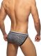 - "Leopard Stripes Swim Bikini - Charcoal" 