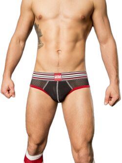 - "Backless Briefs Bond Street - Black/Red" (SALE!) 