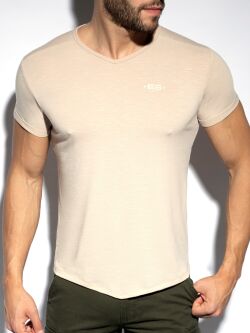  "Flame V-Neck T-Shirt - Beige" 