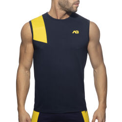- "AD Cotton Tank Top - Navy" 