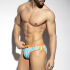 - "Uganda Double Side Swim Briefs - Turquoise" 
