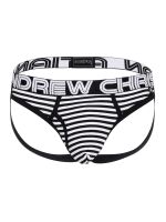 - "Almost Naked Fly Stripe Briefs Jock - Black/White Stripes" 