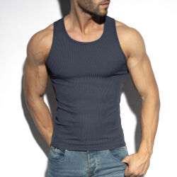 - "Recycled Rib Sports Tank Top - Navy" 
