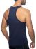 - "U-Neck Cotton Tank Top - Navy" 
