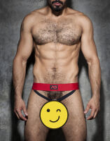 - "Fetish Cockring Double Jock - Red" 