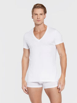  "Supreme Cotton - Cotton Supima Tee-Shirt V Neck White" (. !) 