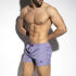 - "Thin Stripes Swim Shorts - Violet" 
